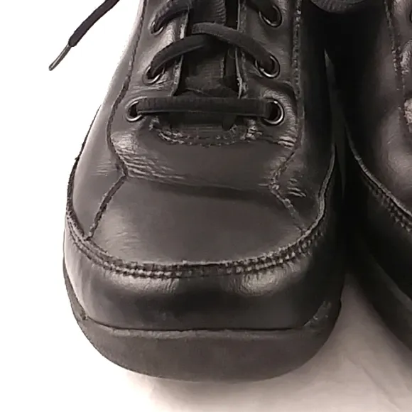 Dansko Women's Emma Leather Lace Up Comfort Sneaker Black Slip Resistant size 39