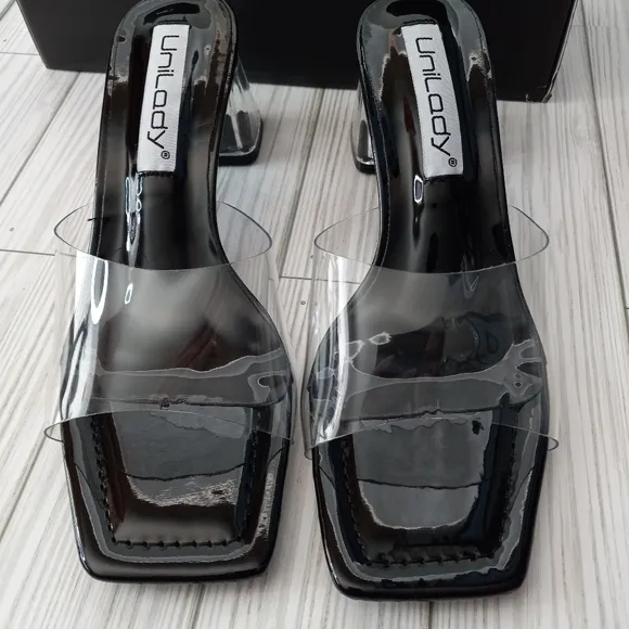 Dolls Kill X Unilady Lucite Clear Block Heels