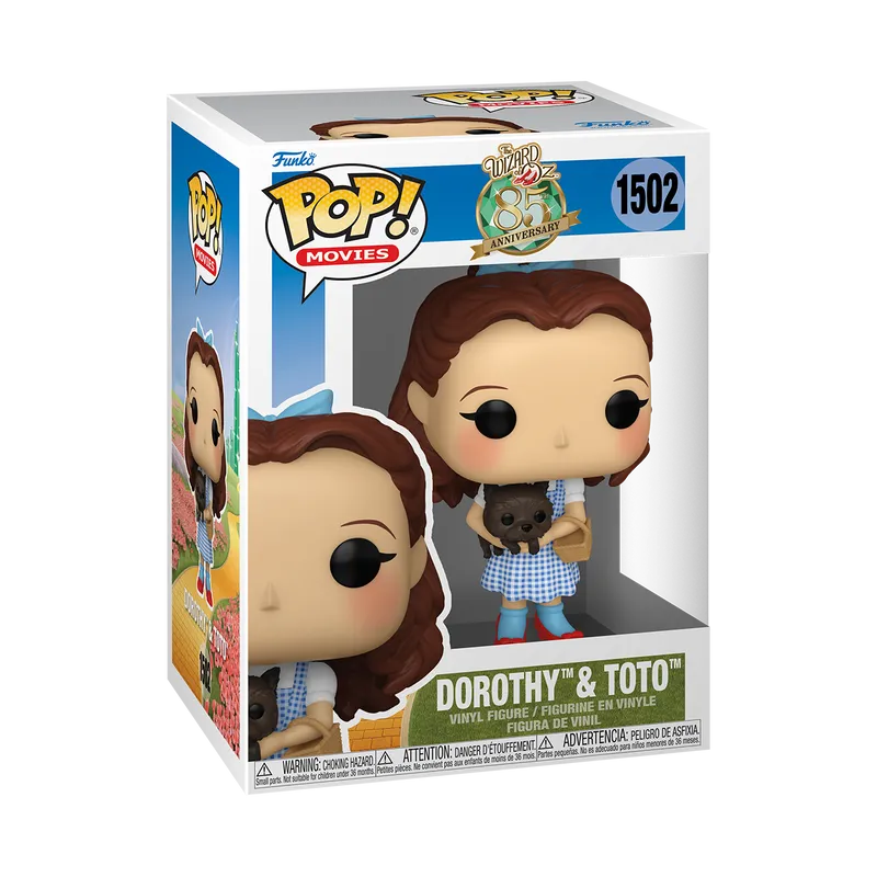 Dorothy & Toto "The Wizard of Oz" 85th Anniversary Funko Pop! Figure