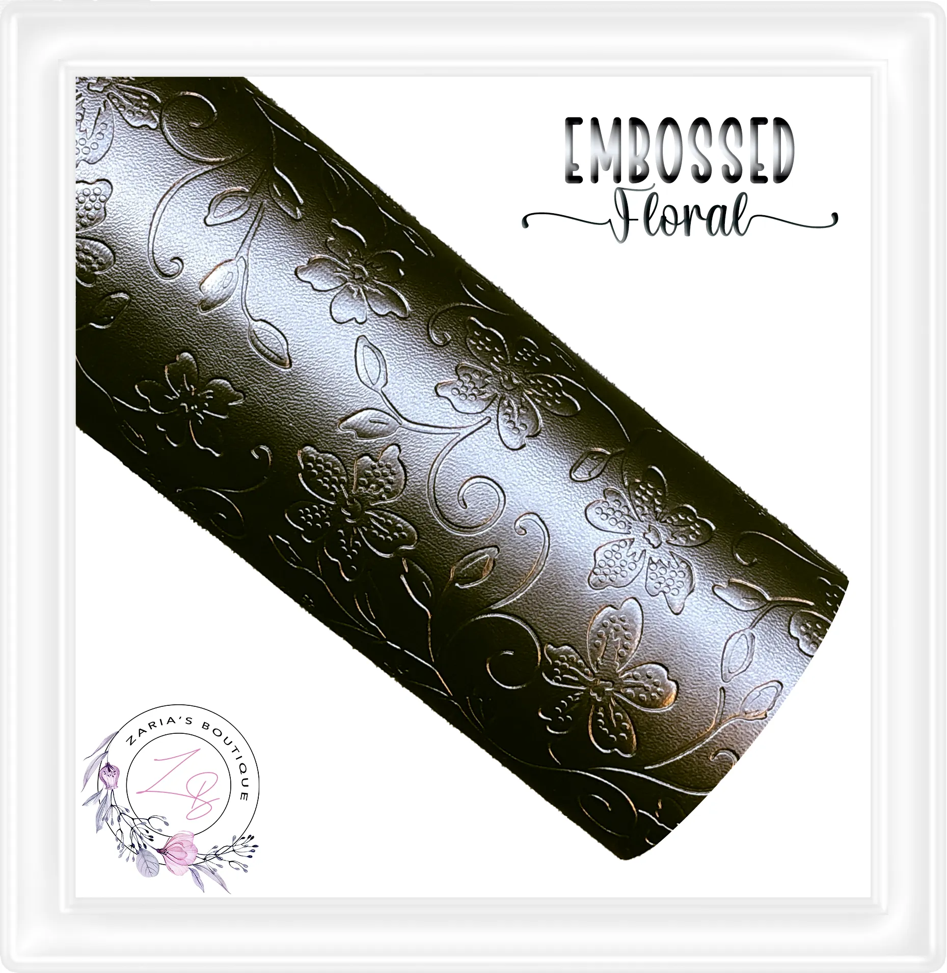 ⋅ Embossed Floral ⋅ Bronze ⋅ Vegan Faux Leather ⋅