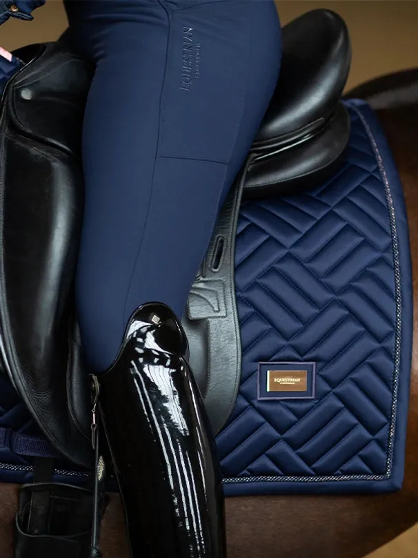 Equestrian Stockholm Dressage Pad Modern Lagoon Blush