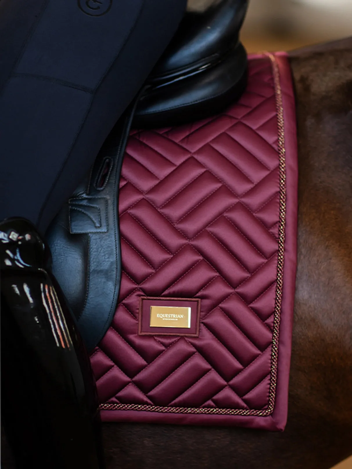 Equestrian Stockholm New maroon Modern dressage saddlepad