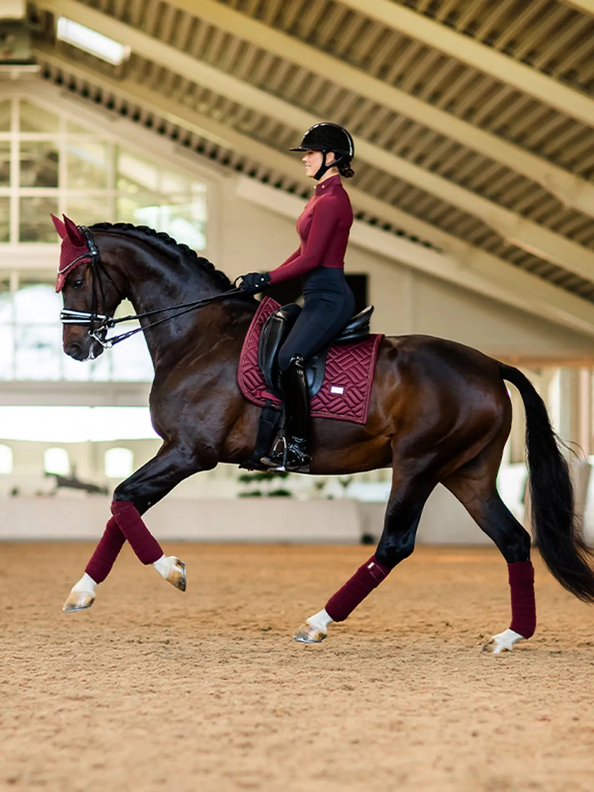 Equestrian Stockholm New maroon Modern dressage saddlepad
