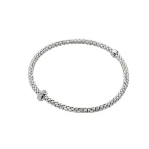 FOPE 'Prima' One Diamond Rondel Stretchy Bracelet