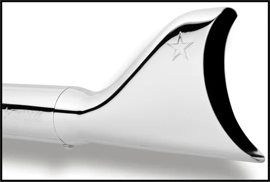 Freedom Sharktail Slip-On Chrome 2-1/8" OD X32" `95-16