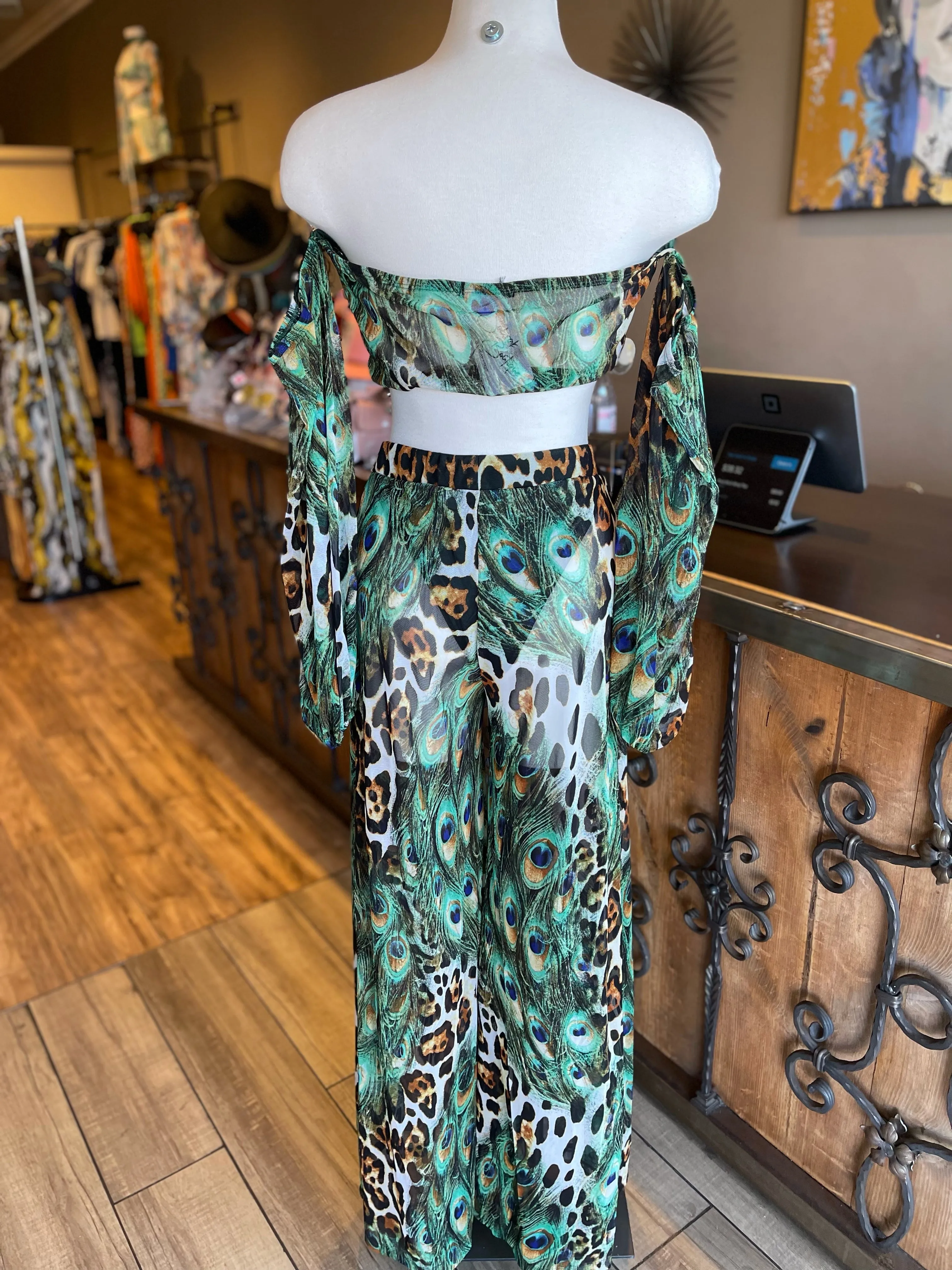 Front Tye Bra Pants Set