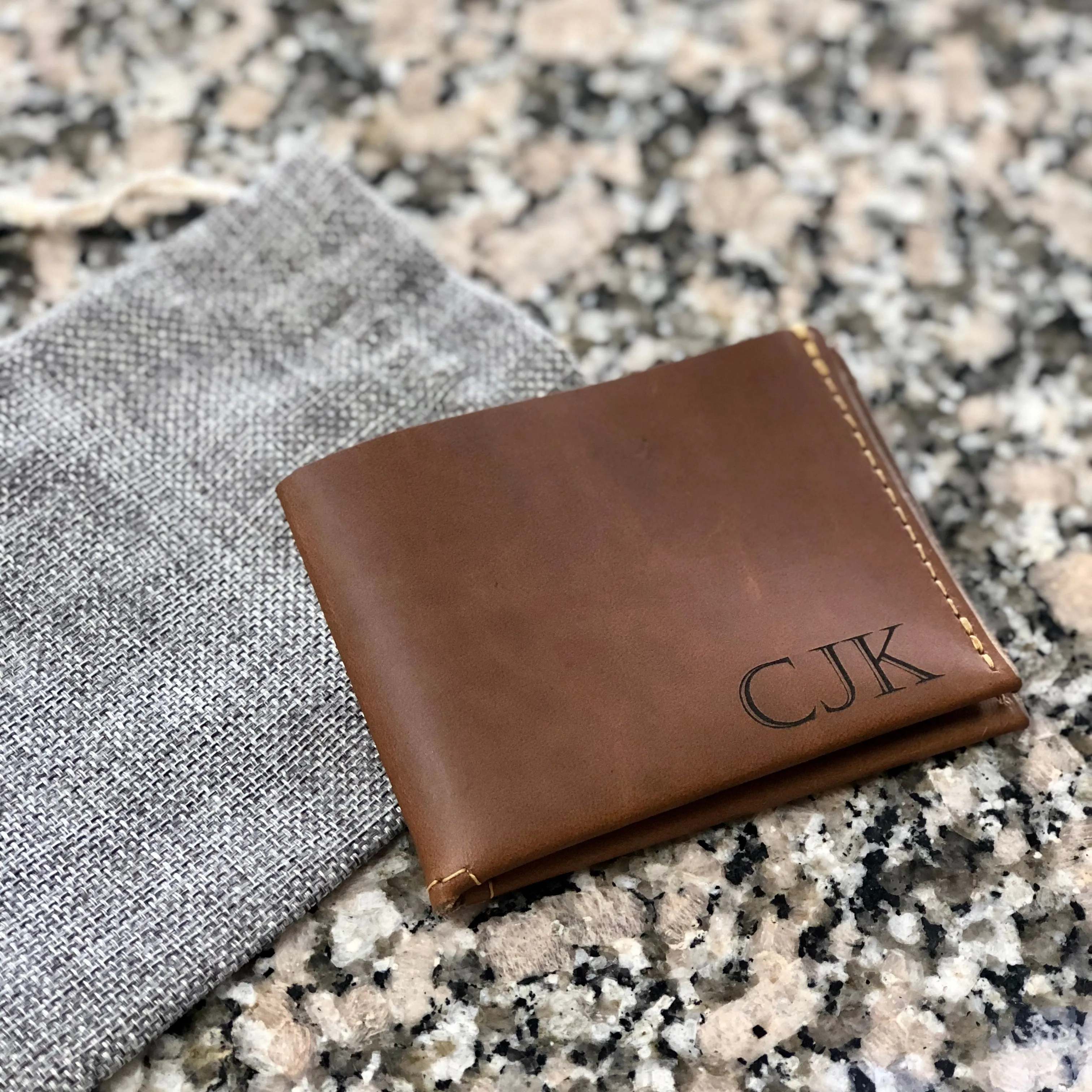 Genuine Leather Bi-Fold Wallet