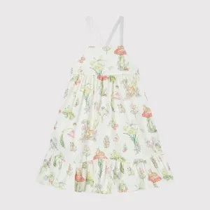GIRL ROMANTIC PRINT STRAPPY DRESS