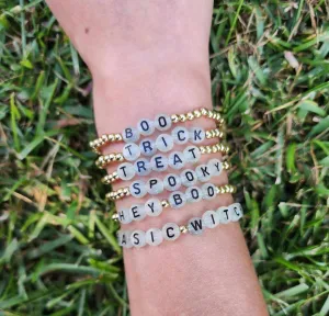 Glow In The Dark Gold Halloween Stretchy Bracelets