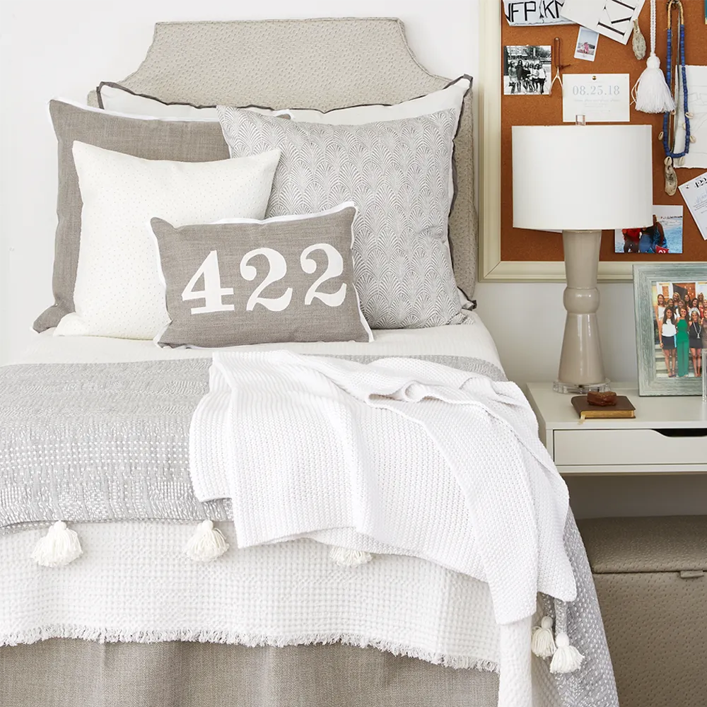 Grey Morse Coverlet