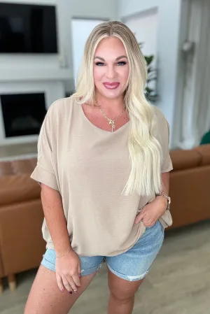 Hazel Blues® |  Feels Like Me Dolman Sleeve Top in Taupe