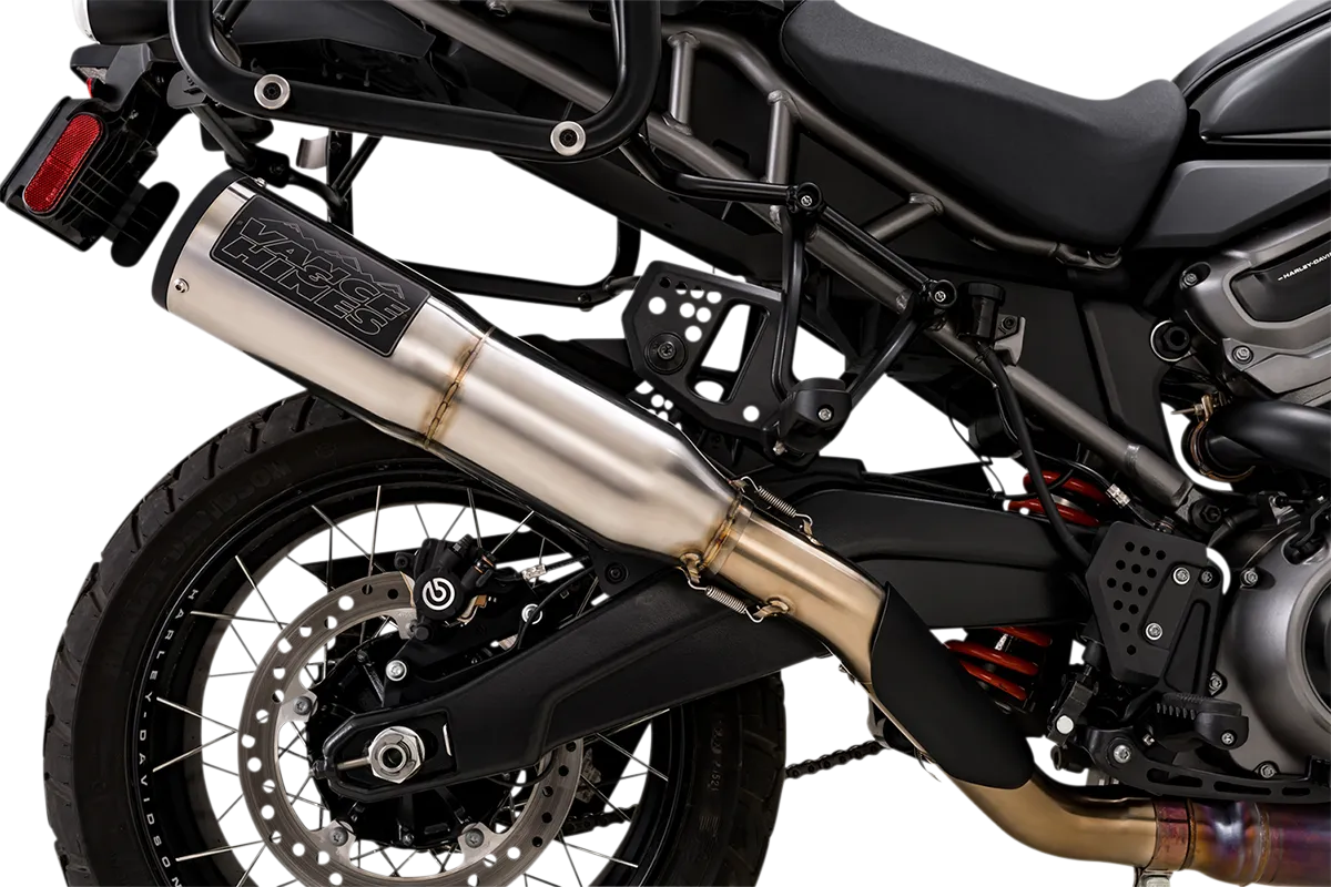 HD Pan America 1250. V&H - Hi-Output 450 Slip-On Muffler.