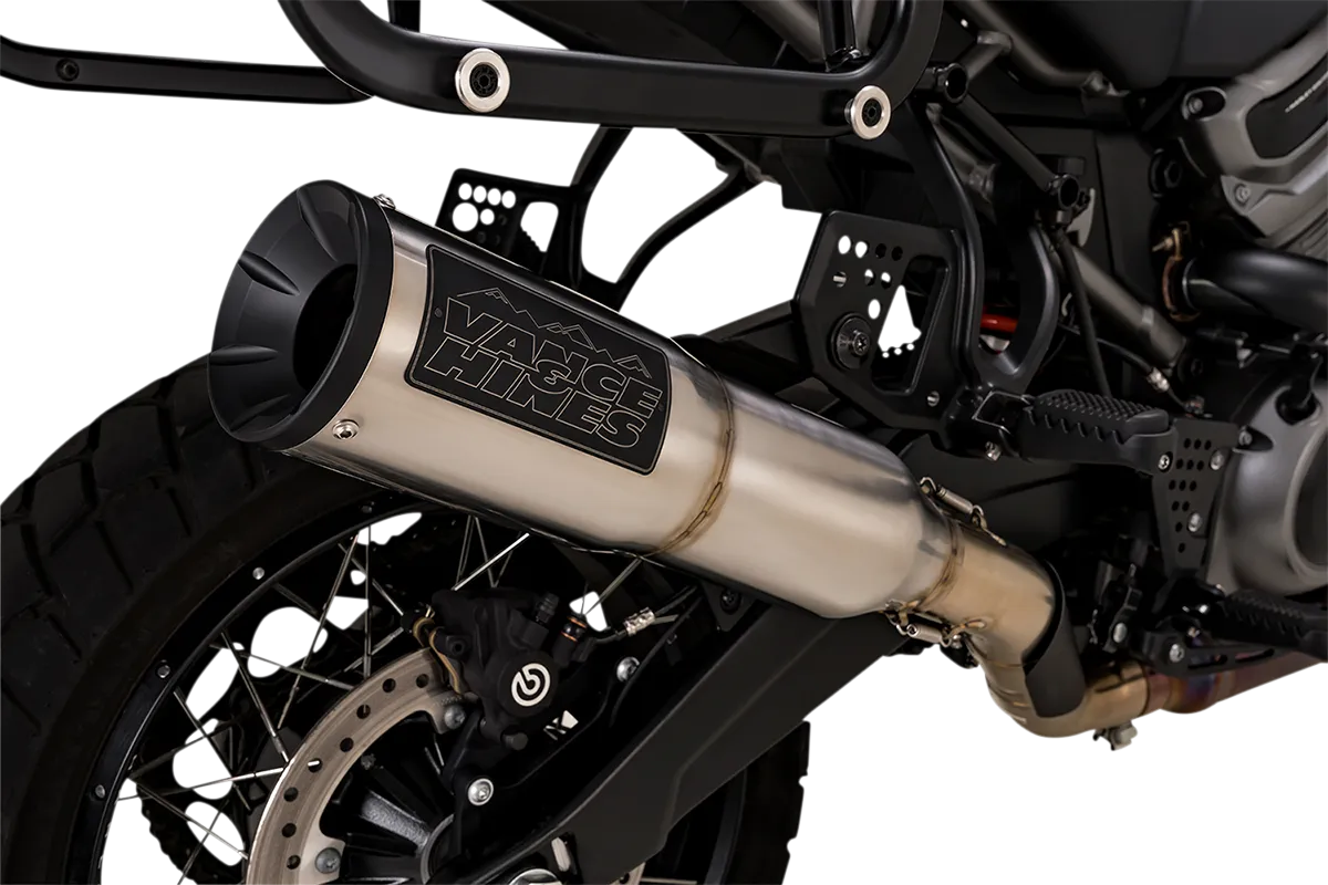 HD Pan America 1250. V&H - Hi-Output 450 Slip-On Muffler.