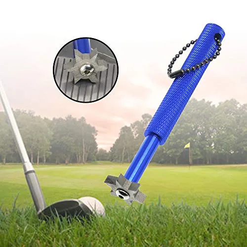 HISTAR Golf Club Groove Sharpener and Cleaner Tool with 6 Heads from Specialty Golf Products (Blue)
