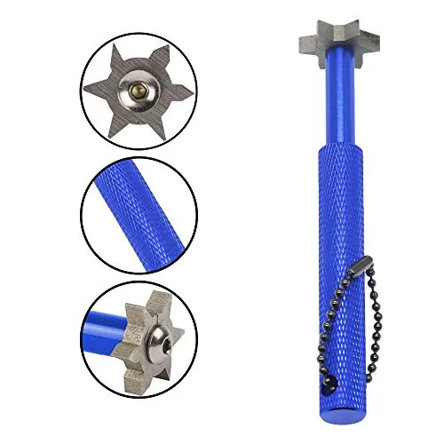 HISTAR Golf Club Groove Sharpener and Cleaner Tool with 6 Heads from Specialty Golf Products (Blue)