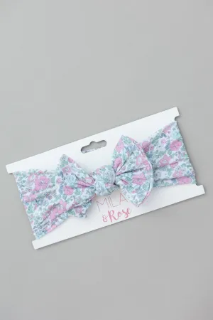 Hydrangea Nylon Bow Headwrap