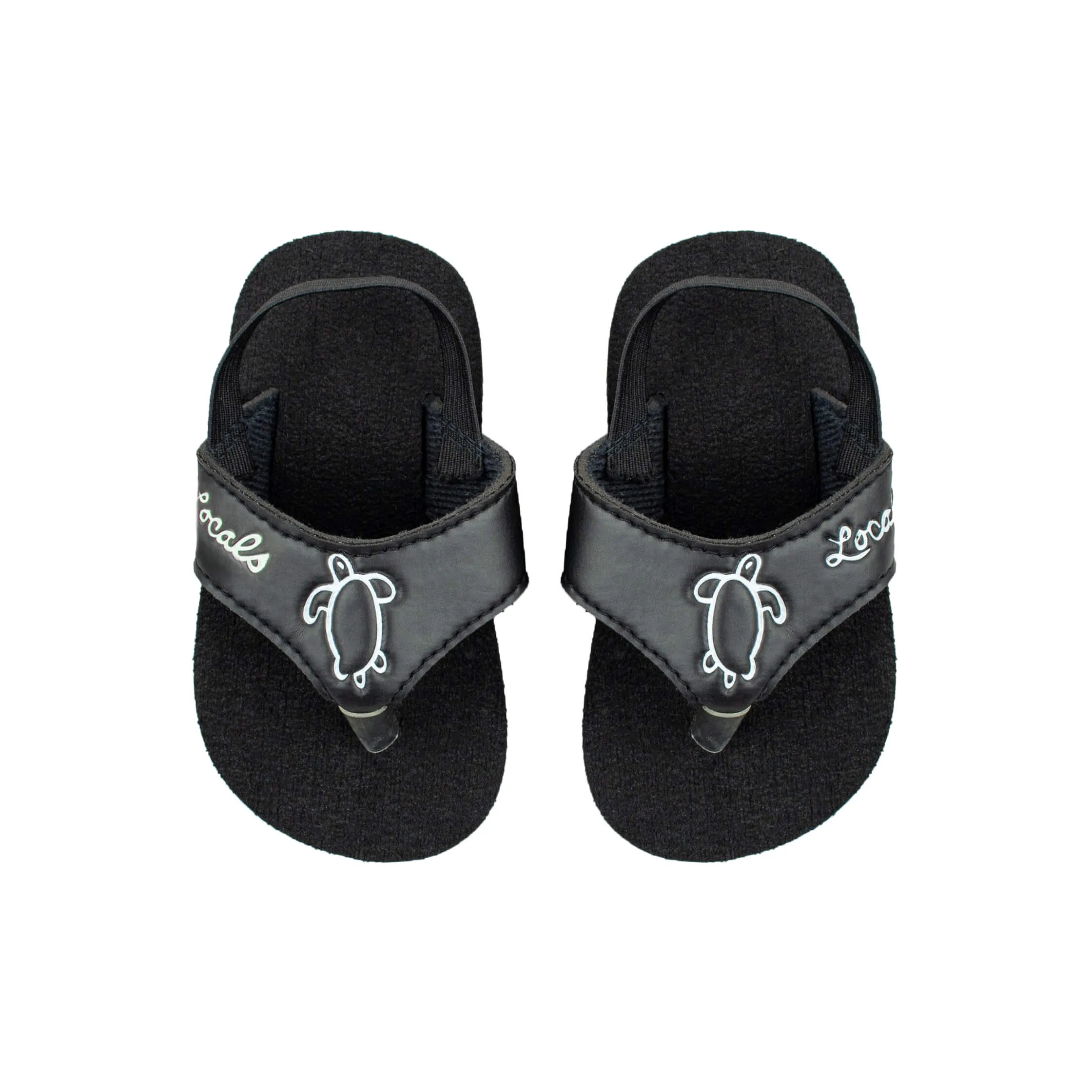 Kids Elastic Strap Black Slippah