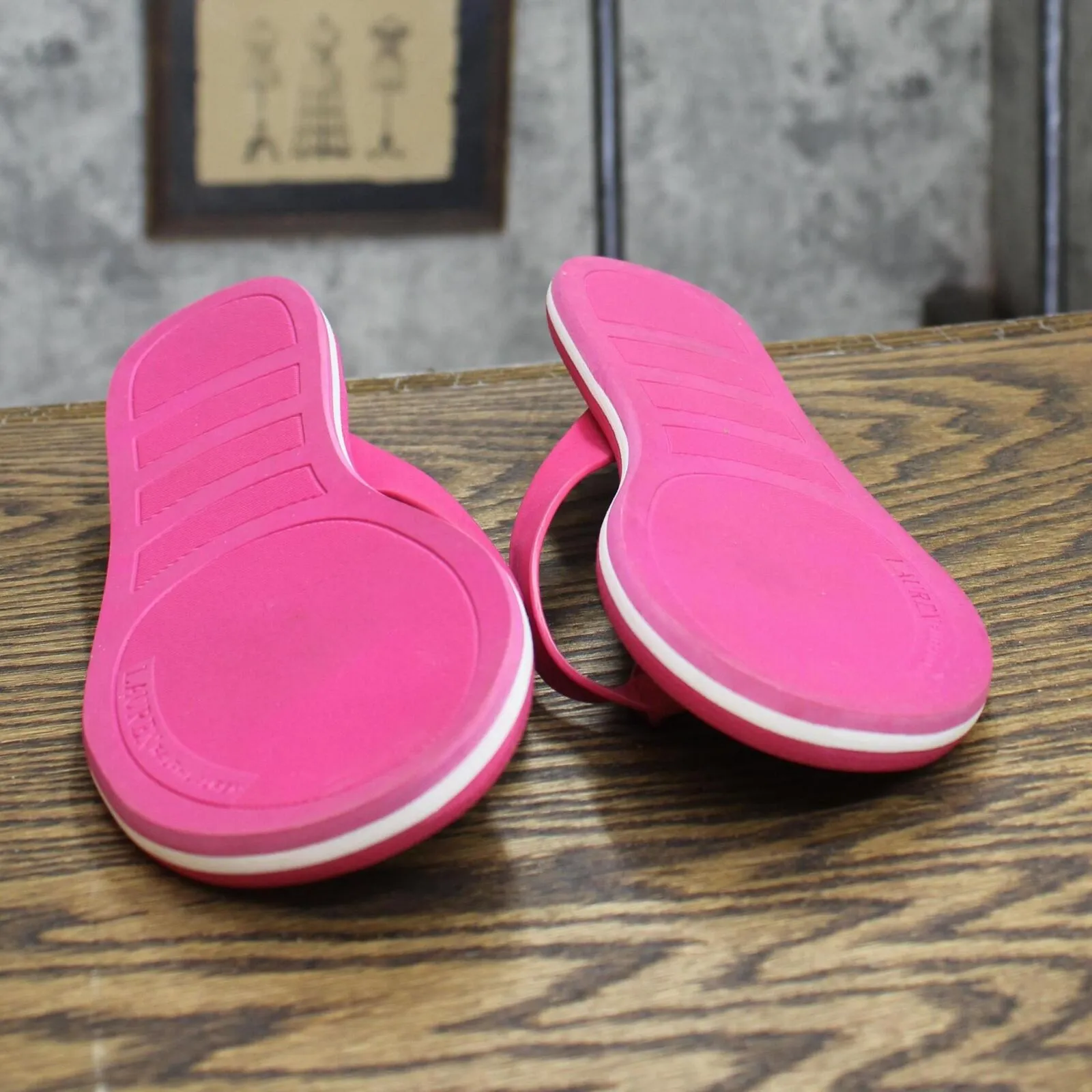 Lauren Ralph Lauren Womens Vintage Ryanne Thong Flip Flops Pink 6B