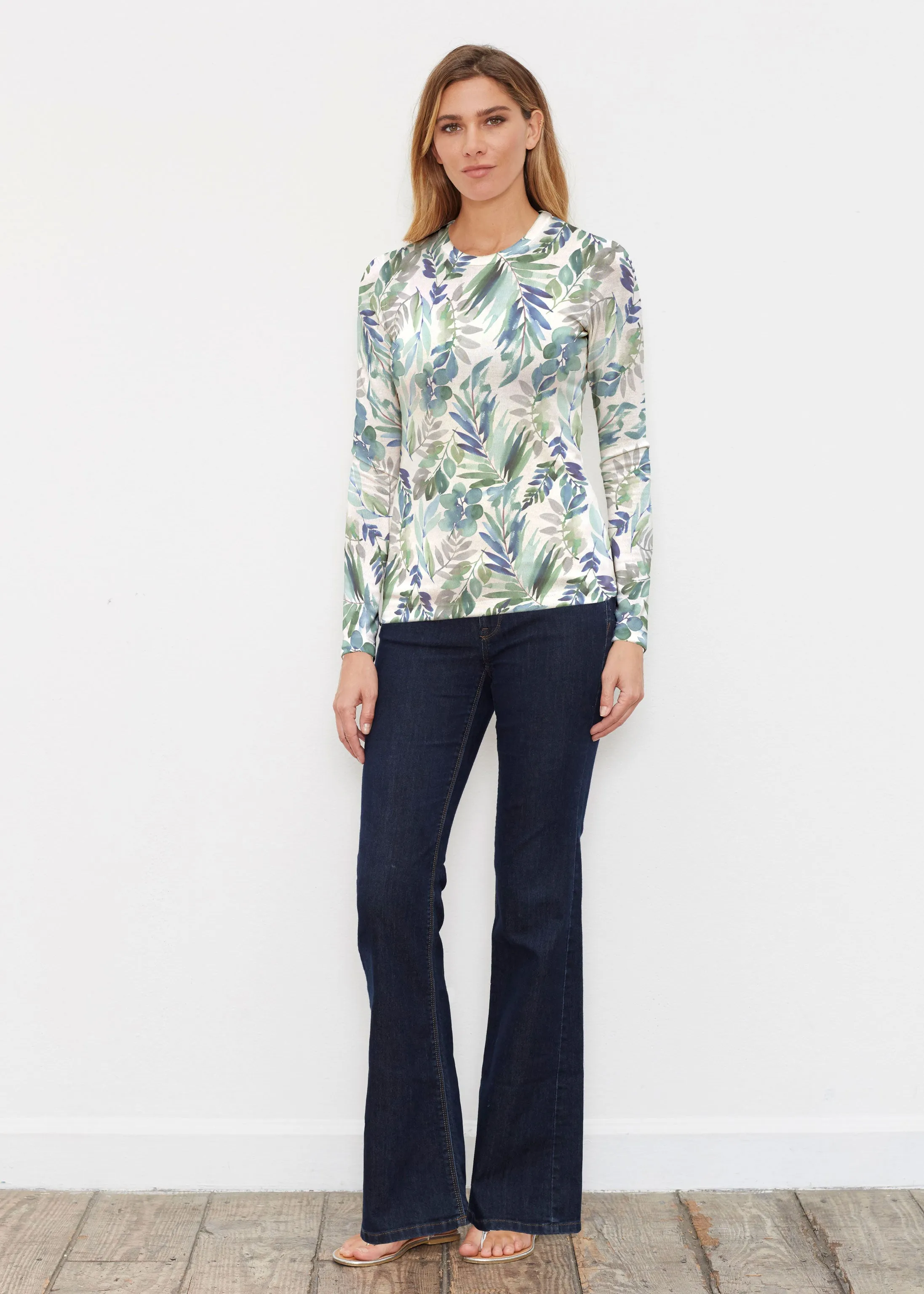 Leah Leaves (16258) ~ Butterknit Long Sleeve Crew Top