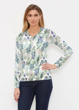 Leah Leaves (16258) ~ Butterknit Long Sleeve V-Neck Top