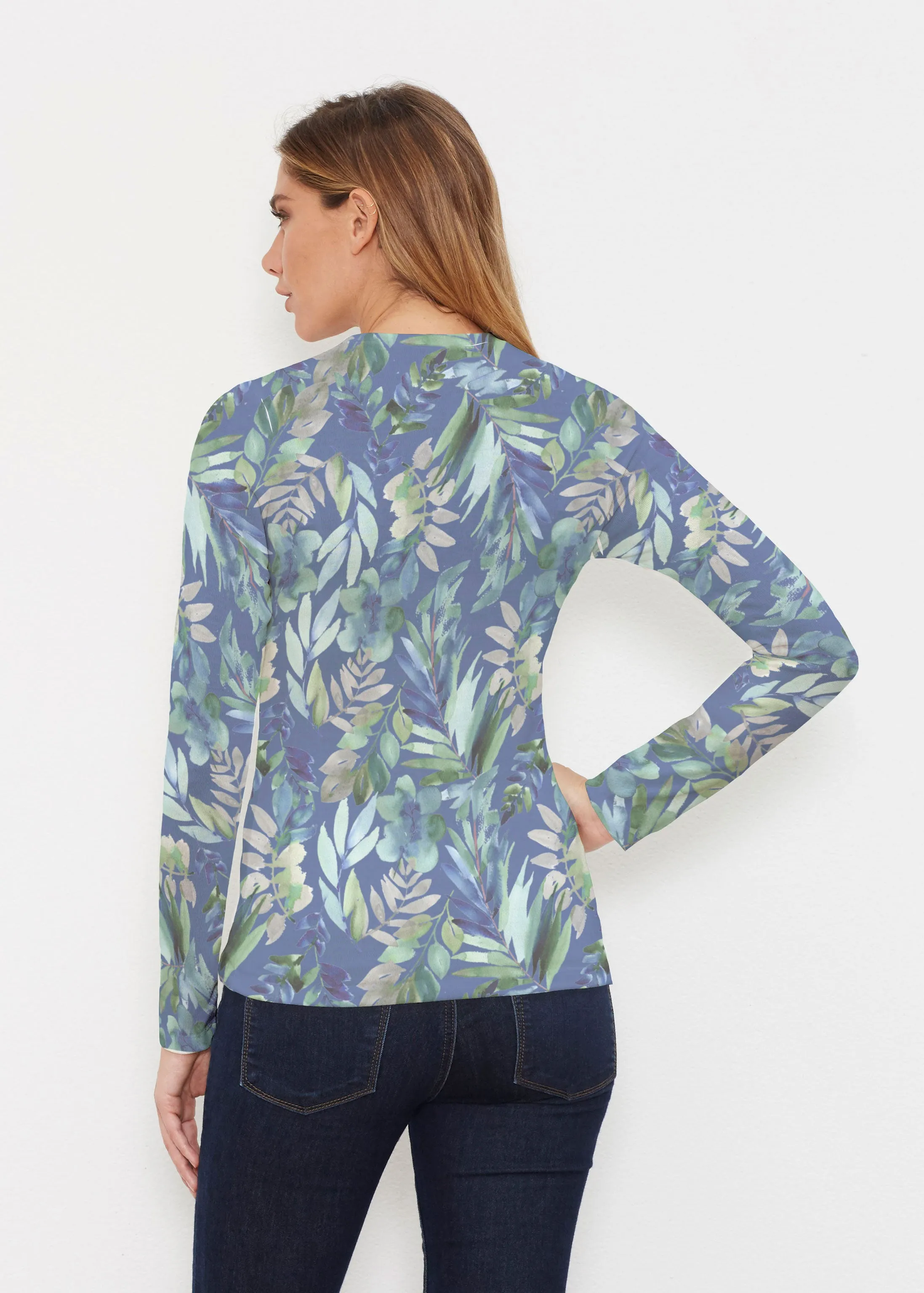 Leah Leaves (16258) ~ Butterknit Long Sleeve V-Neck Top