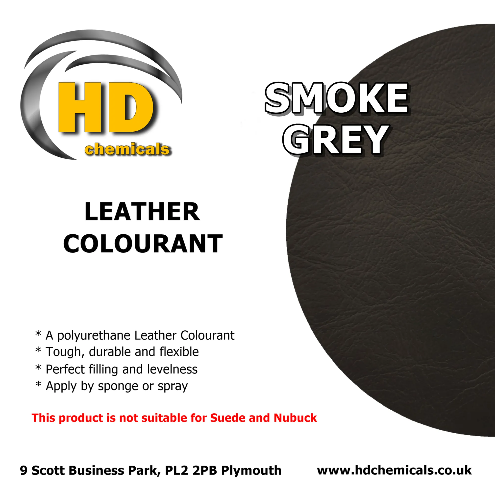 Leather Dye Paint Smoke Grey