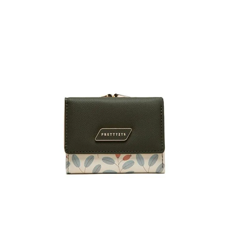Leaves Printed Flip Cover Wallet