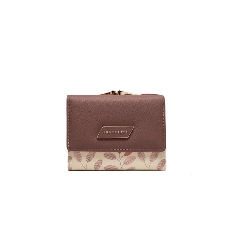Leaves Printed Flip Cover Wallet