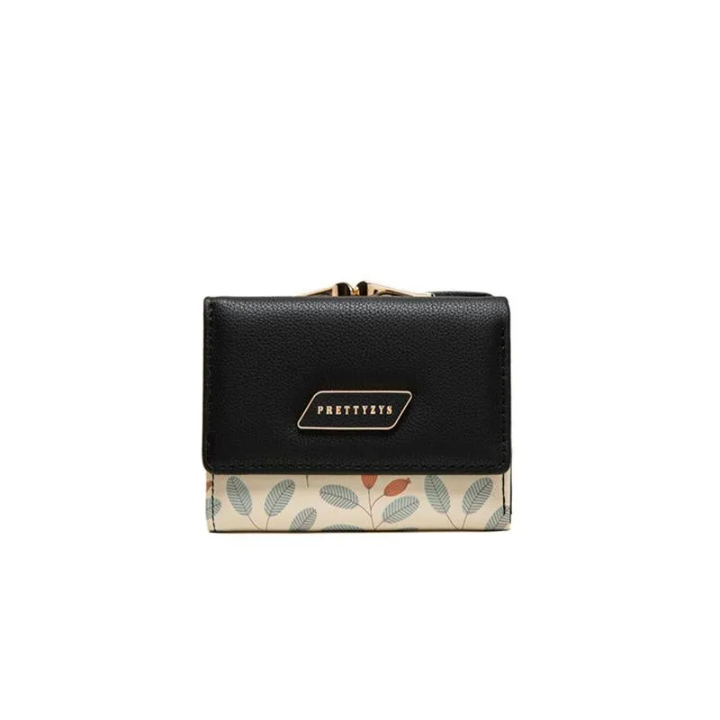 Leaves Printed Flip Cover Wallet