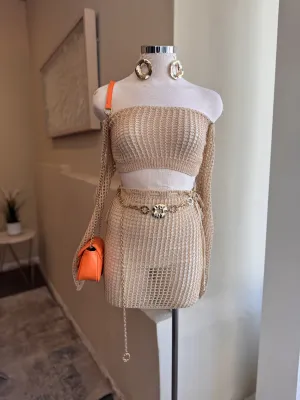 Long Sleeve Knit Skirt Set