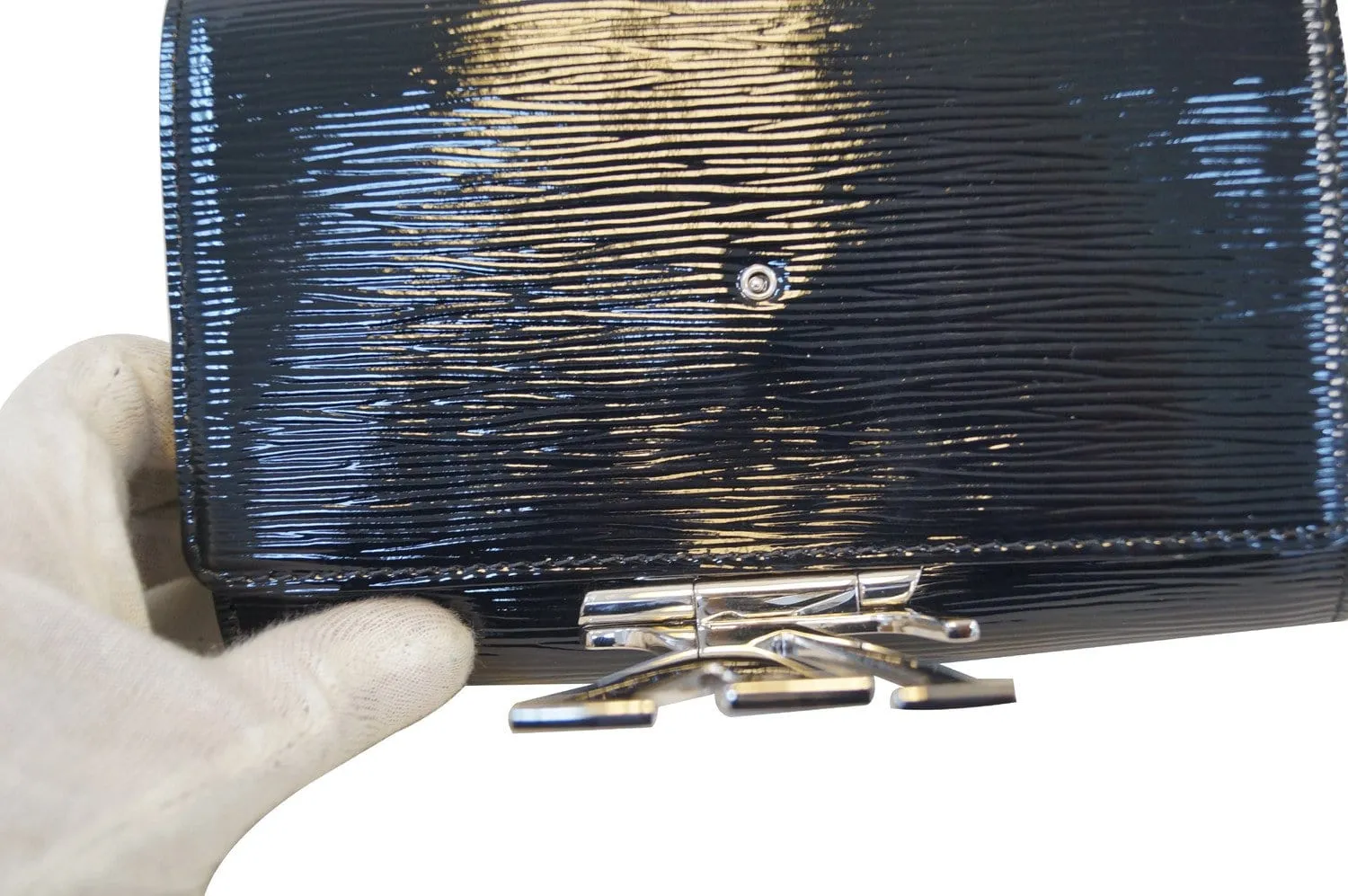 LOUIS VUITTON Black Electric Epi Leather Louise PM Bag