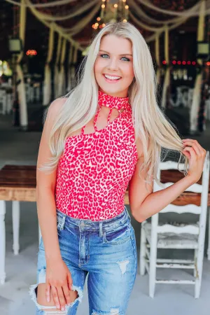 Lushes Leopard Body Suit - Red