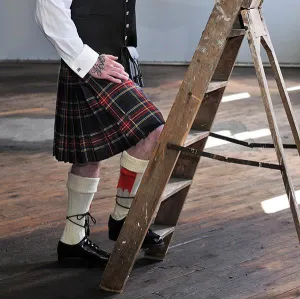MacFarlane Red Modern Casual 4 Yard Kilt