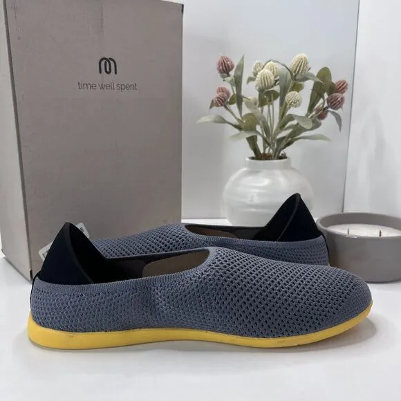 Mahabis Breathe Summer Slip On Slipper Grey/Yellow Men's US 12.5-13