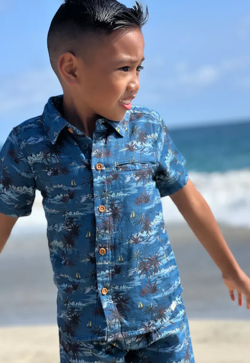 Me and Henry UK Maui Shirt Blue