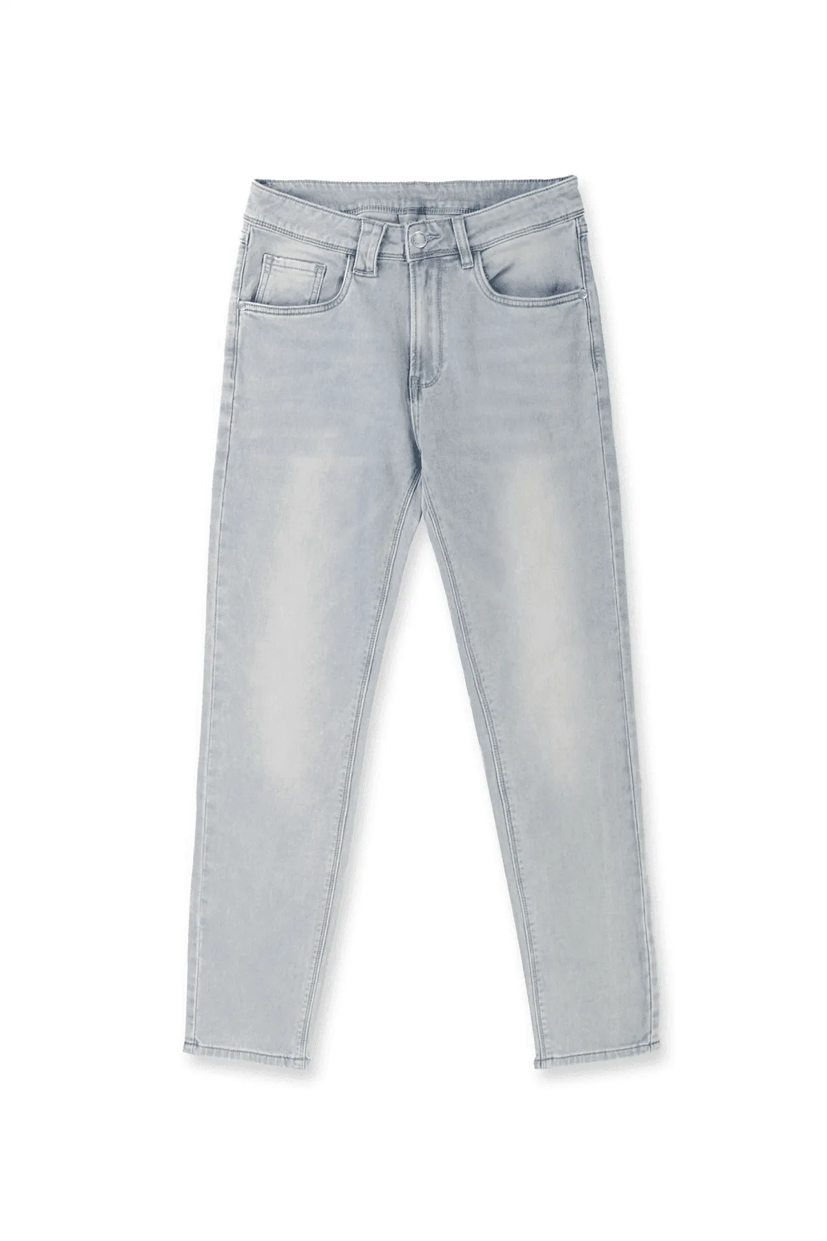 Men's Premium Fitted Stretchy Jeans - Faded Light Blue