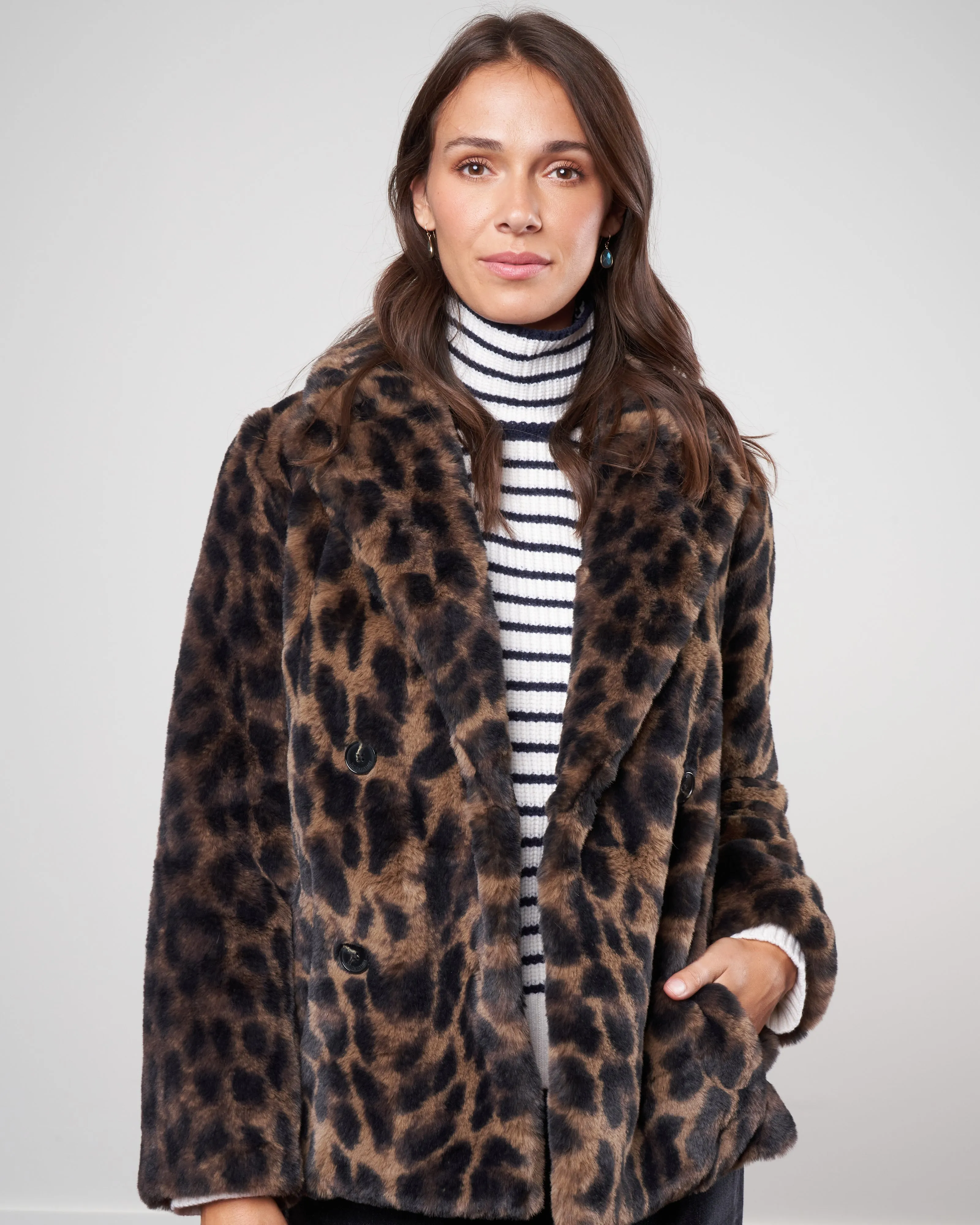 miller leo faux fur coat - naturel
