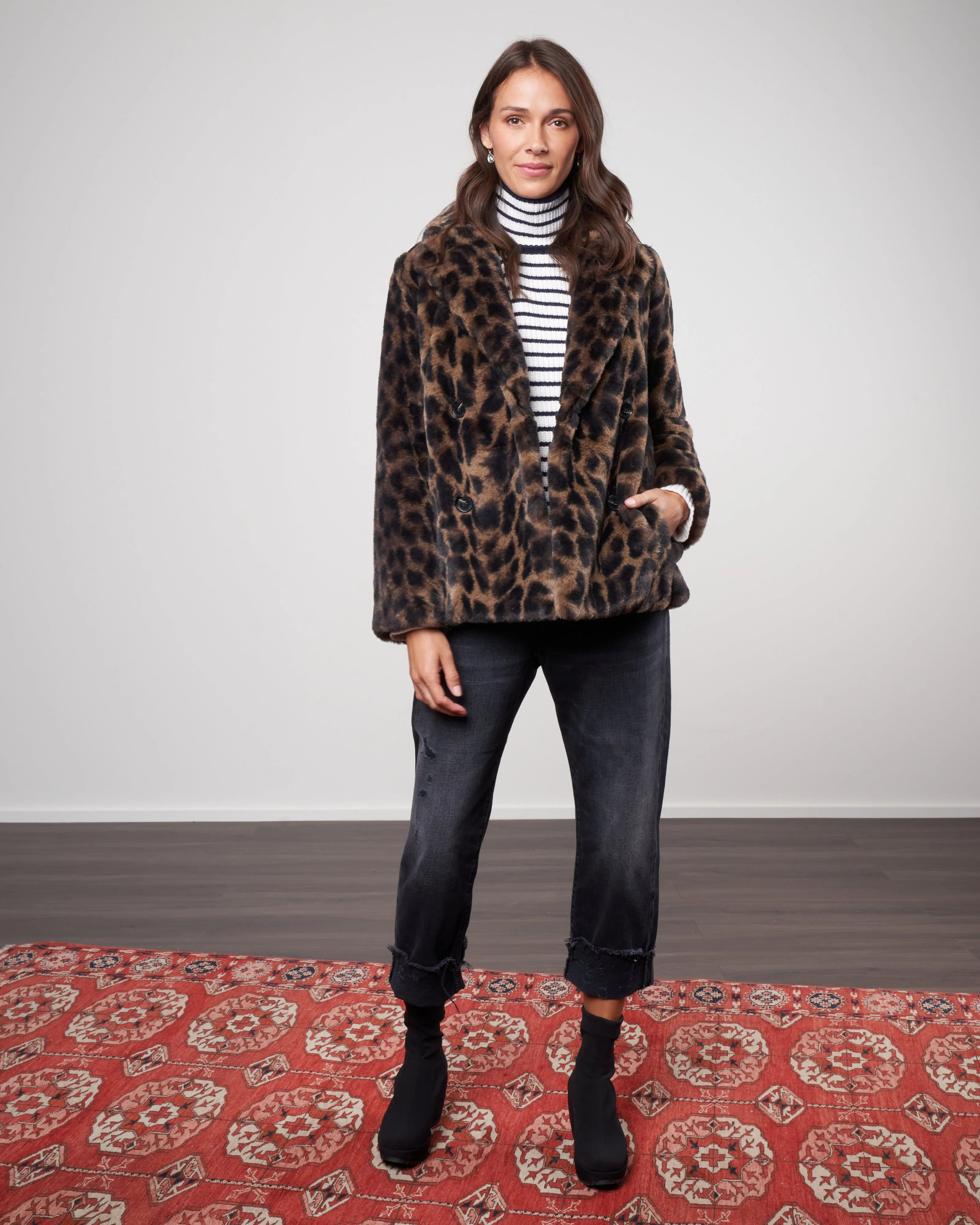 miller leo faux fur coat - naturel