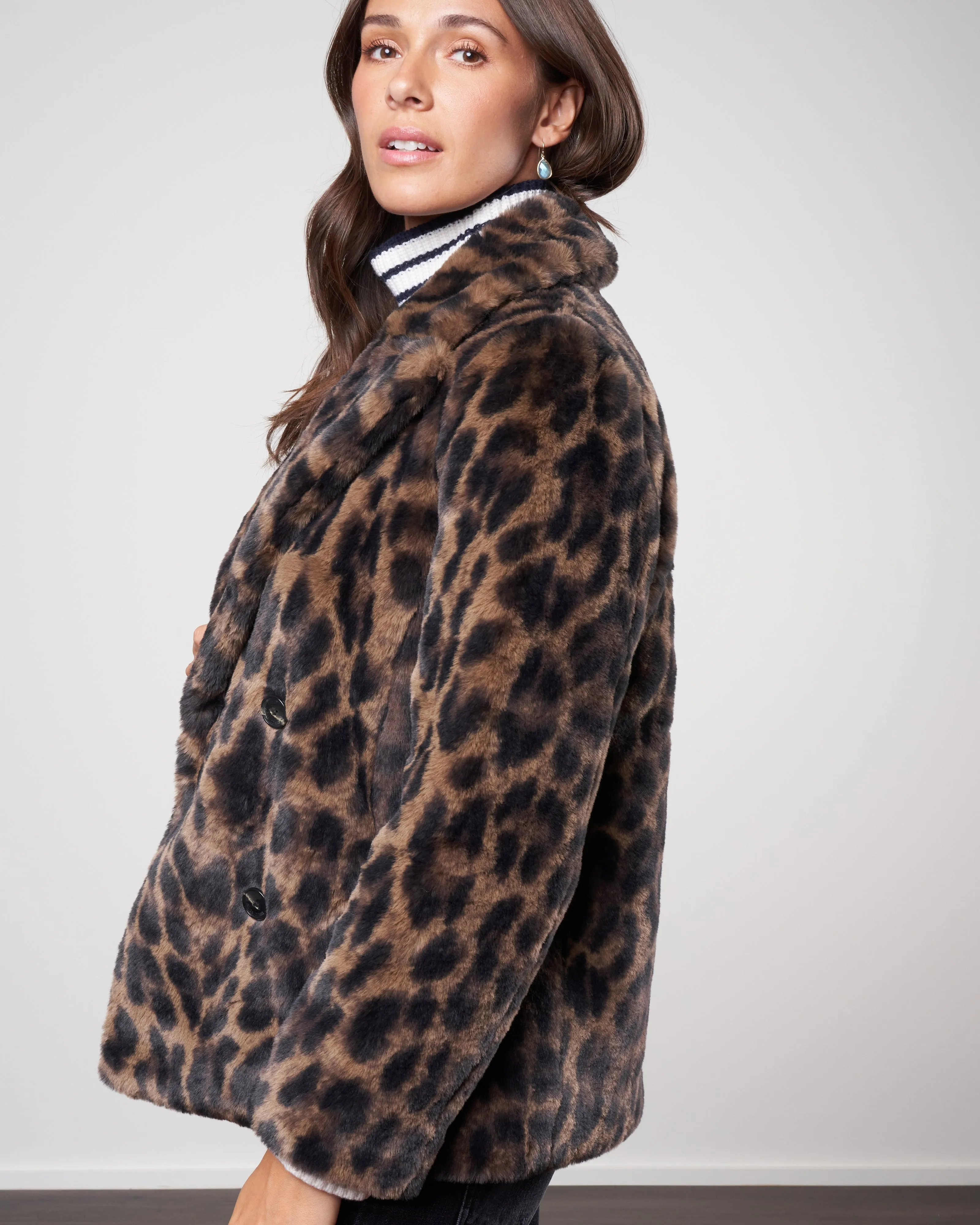 miller leo faux fur coat - naturel