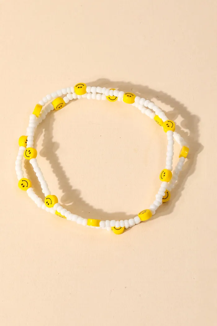 Mini Smiley Face Anklet
