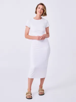 Modal Straight Tube Skirt - White