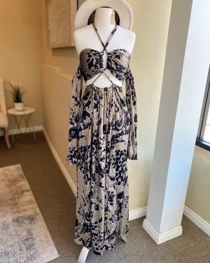 O/S Cross Front Maxi Dress