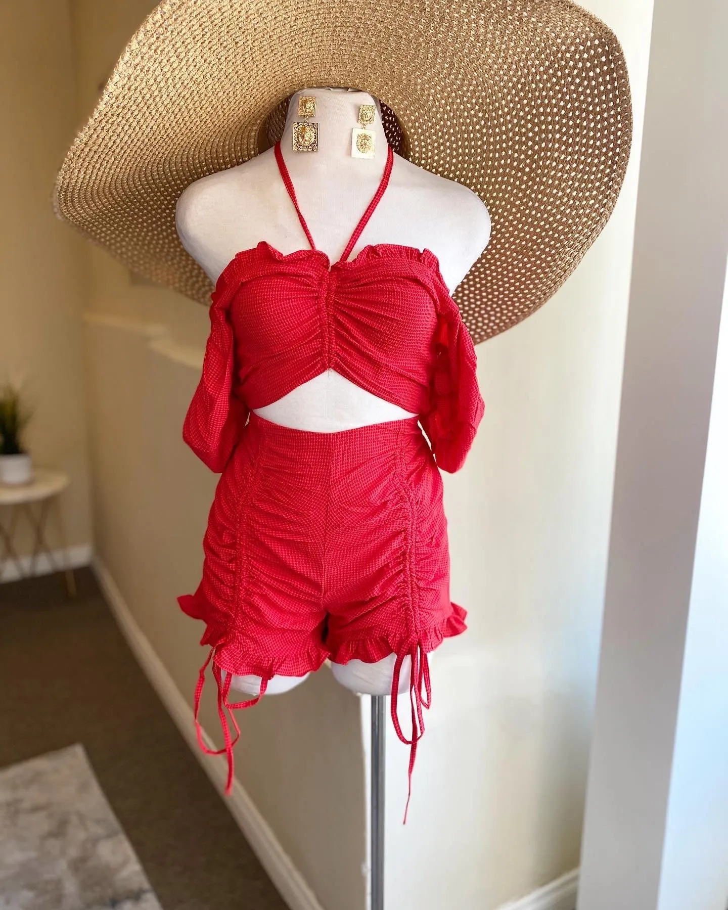 O/S Scrunge Shorts Set FINAL SALE