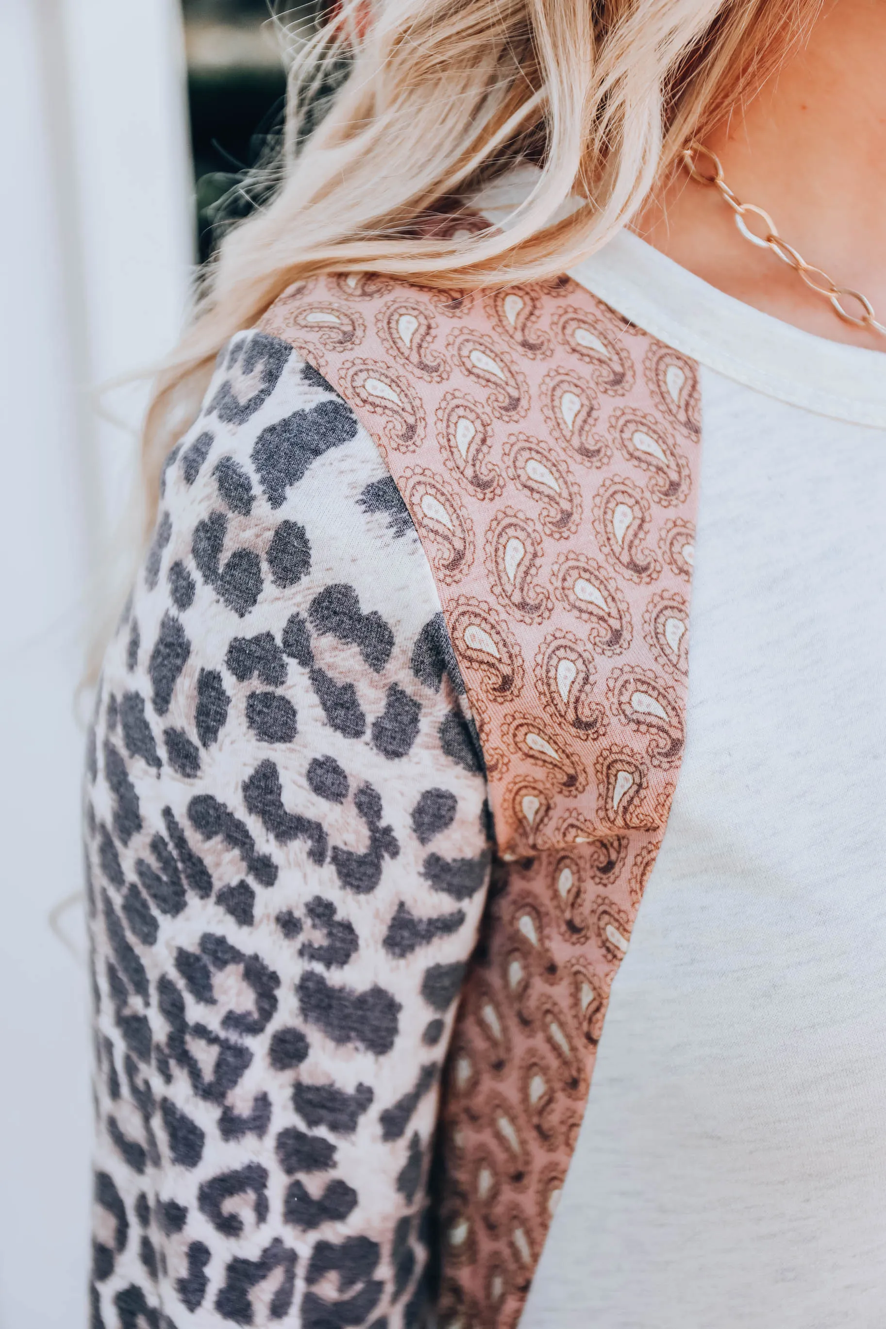 Panthera Paisley T-Shirt Dress - Oatmeal