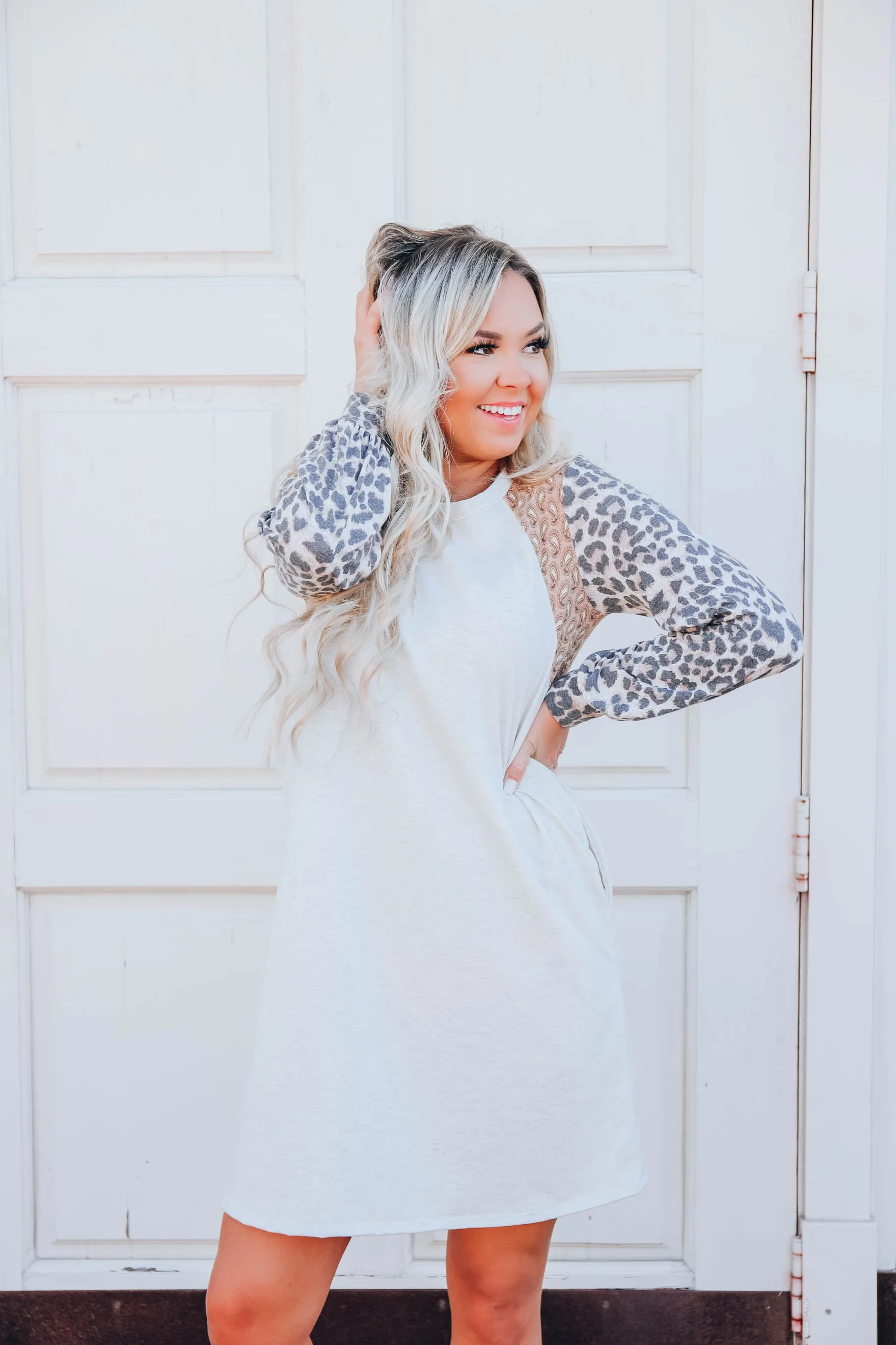 Panthera Paisley T-Shirt Dress - Oatmeal