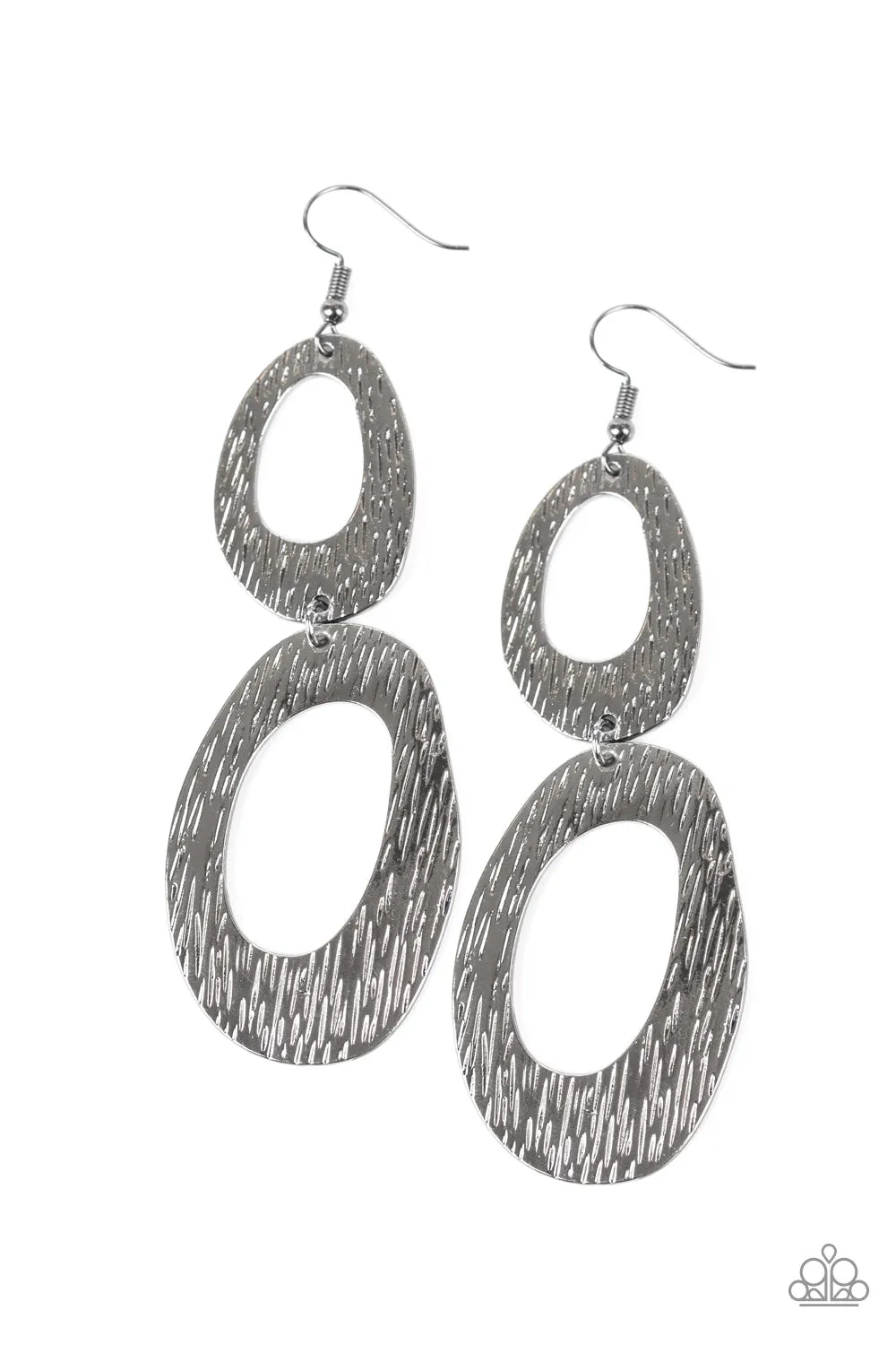 Paparazzi Ive SHEEN It All Black Earrings