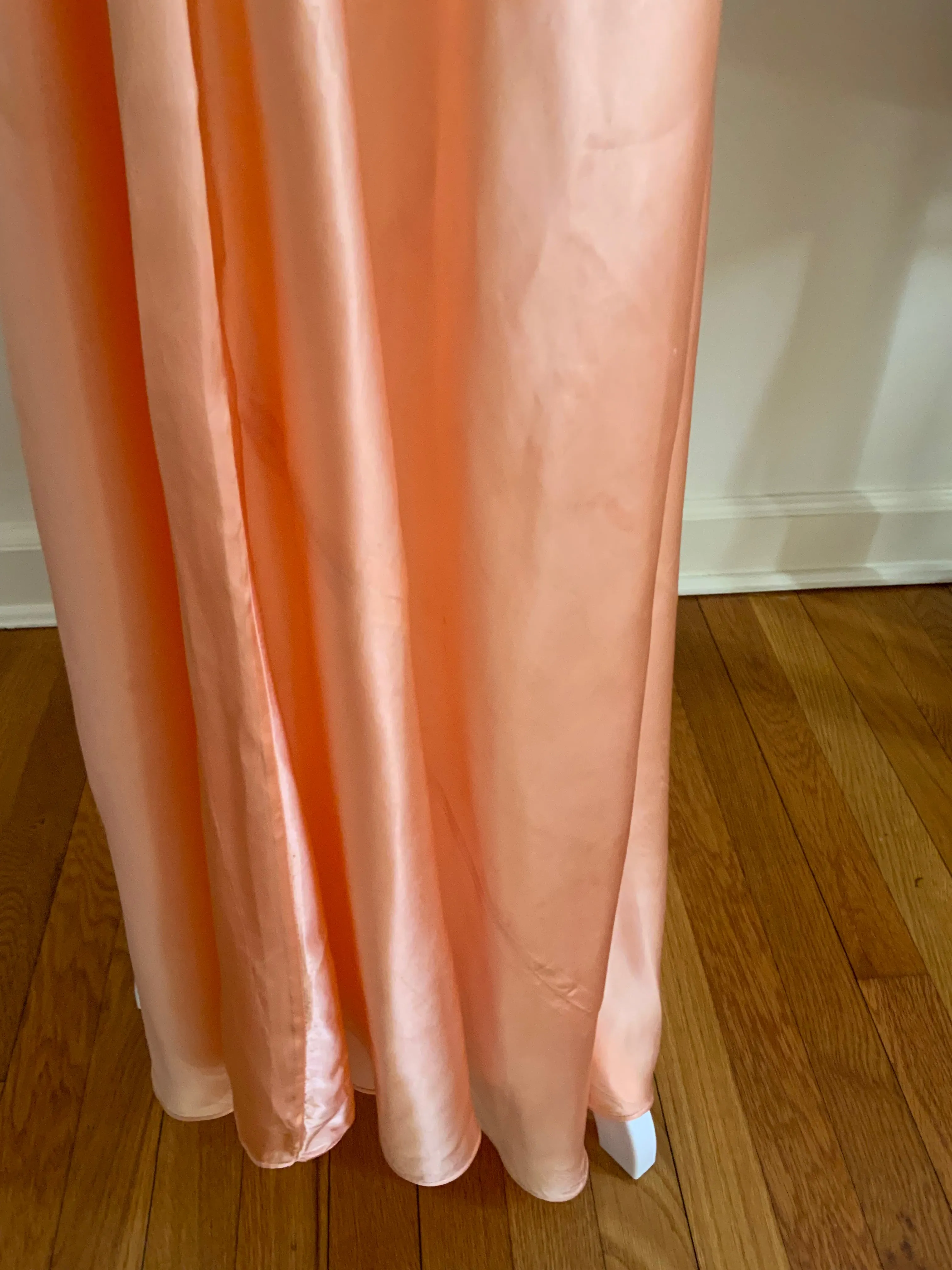 Peach Silk Clover Nightgown - 50s - 50C