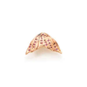 Pink Sapphire Flipper Stud Earring