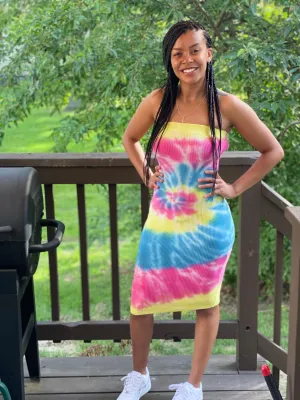 Pink Tie Dye Dress