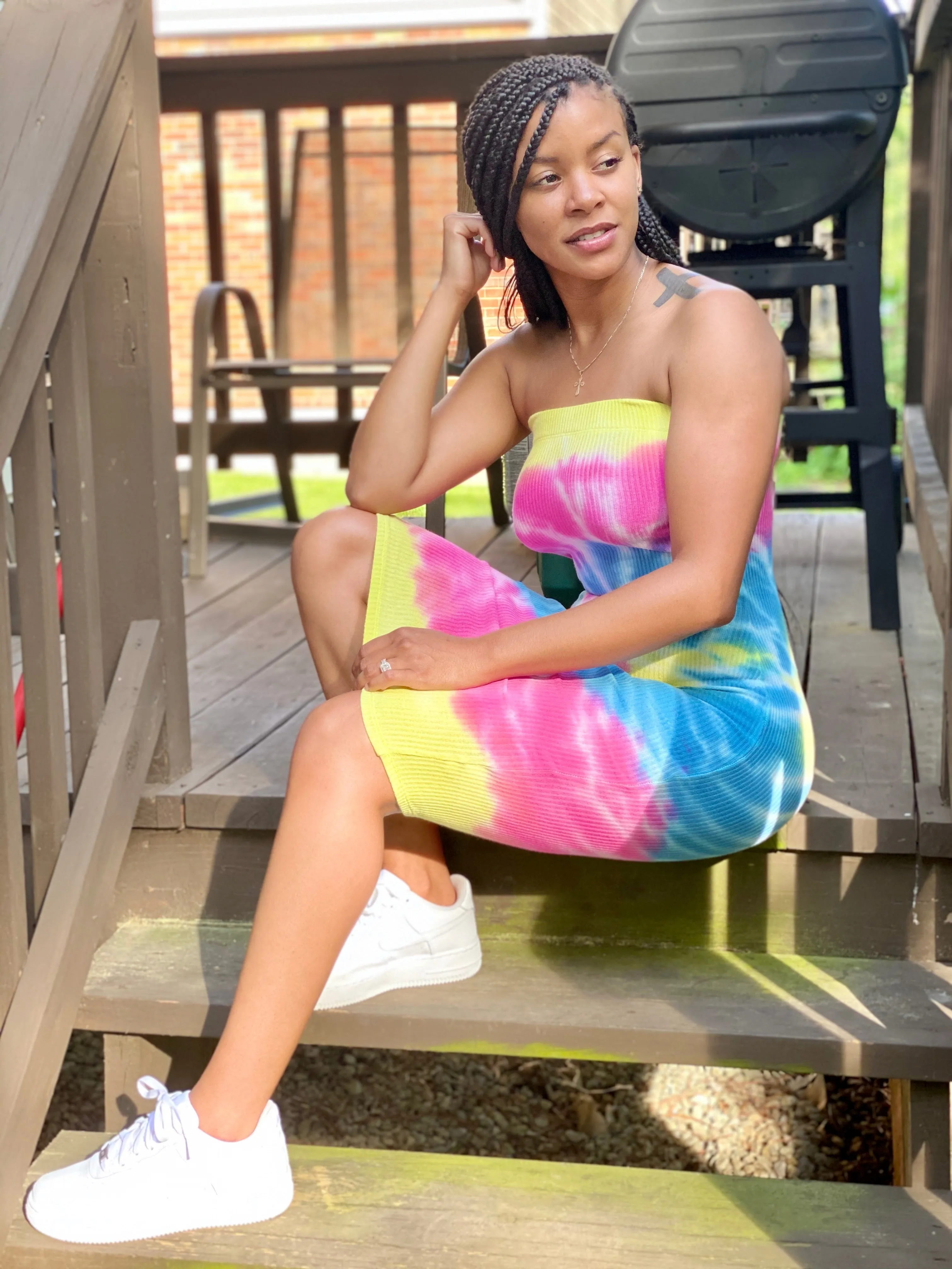 Pink Tie Dye Dress